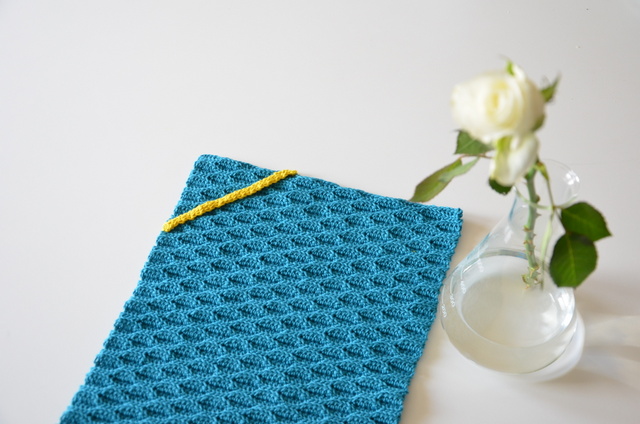 Hæklet håndklæde, Bølgemønster, crocheted towel