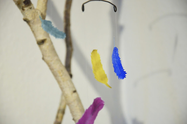 DIY Uro fjer urofabrikken feathers mobile