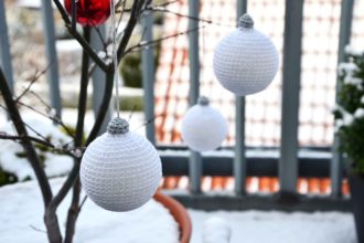Hæklede julekugler opskrift DIY